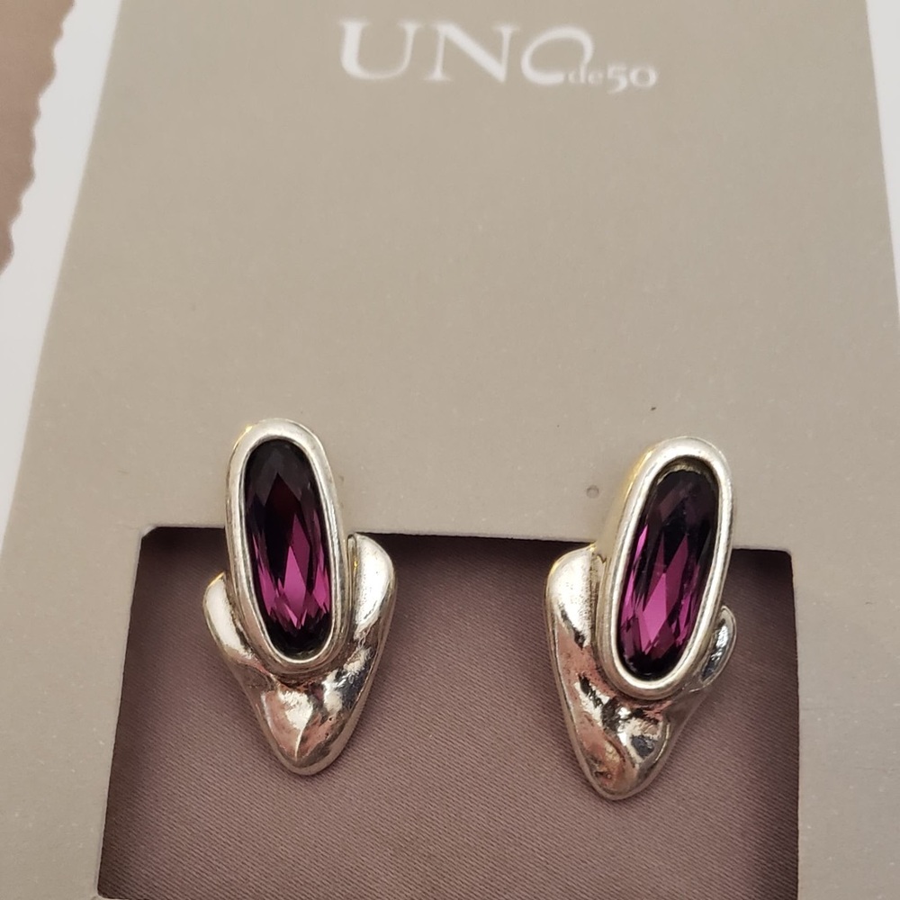 SOLD- UNOde50 Arrow Me Sworavski Crystal Earrings